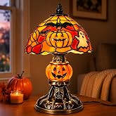 Halloween Lamp for Indoor Decorations,Witch Hat and Pumpkin Table Light | Warm LED Gothic Home Decor for Bedroom, Bookshelf, Mantel and Seasonal Display