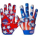 SKILLED SPORTS Youth Football Gloves, Sticky Receiver Gloves,Super Grip Football Glove Best Gift for Adult &amp; Youth