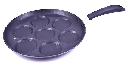 Tosaa Non-Stick Mini Uttapam Tawa, 7 Cavity, Black