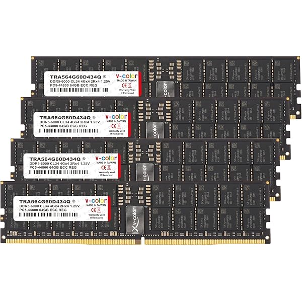 V-Color DDR5-6000 16GB×2 + ダミーメモリ×2 #1 V-Color DDR5 768GB (96GBx8) 6000MHz CL36 6Gx4 2Rx4 OC R-DIMM
