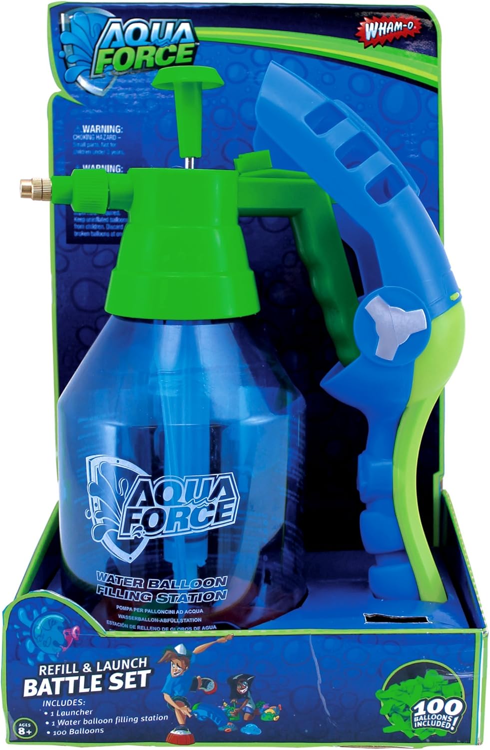 WhamO Aqua Force Water Bomb Refill Station & Launch Battle Pack With