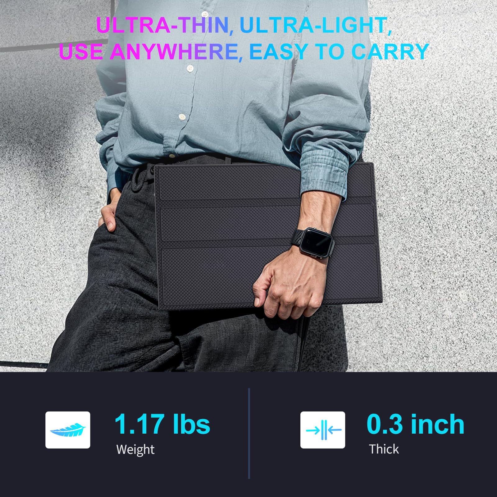 Coolhood Portable Monitor, 15.6 Inch 1080P Fhd Ips Second External Monitor With Usb-C Mini Hdmi Port, Second Screen Compatible With Pc, Laptop, Macbook, Gaming Device - View 7