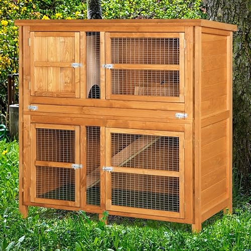 RABBIT HUTCH DOUBLE (RH032) Amazon.co.uk Pet Supplies