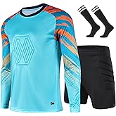 GEF1573ANTU Soccer Goalie Jersey and Shorts Set for Boys,Long Sleeve Goalie Uniform Kit for Kids and Youth