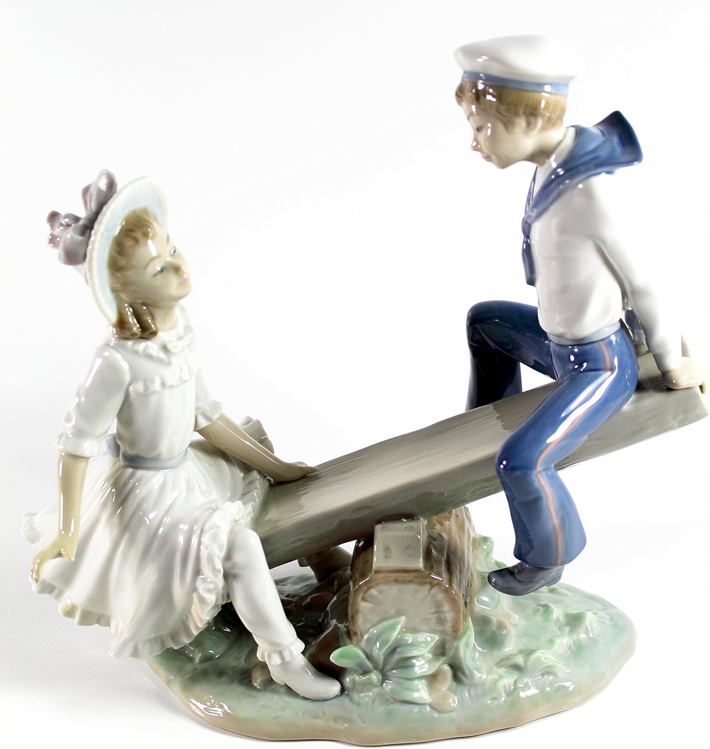 Lladro "Seesaw Collectible Figurine 01255 Retired Glazed Finish Amazon.co.uk Kitchen & Home