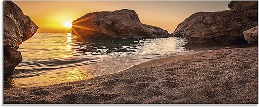 Artland Glasbilder Wandbild Glas Bild Einteilig 125x50 Amazon De