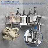 AceMining Shower Caddy 3 Pack Adhesive Stainless Steel No Drilling view 6