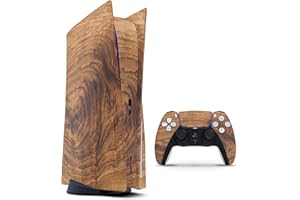 Design Skinz Raw Wood Planks V11 - Full-Body Cover Wrap Decal Skin-Kit Compatible with The Sony Playstation 5 Console (Disc Drive) + Controller