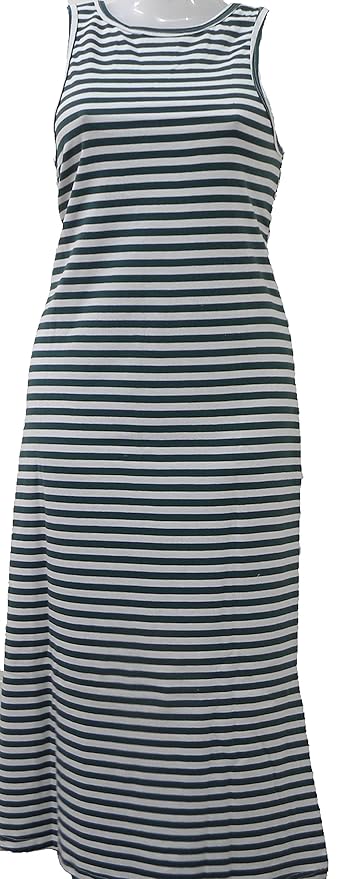 horizontal striped maxi dress