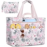 ZENTREON Extra Large Beach Bags for Women, Waterproof Beach Tote Bag with Zipper and Wet Pocket, Foldable Swim Pool Bag