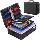 ENGPOW 5200&deg;F Fireproof Document Bag with Lock,8 Layers Heat Insulated | Upgraded File Organizer Fireproof Box,Portable Home Travel Safe Storage for Important Documents,Passport,Laptop, Black(Soft)