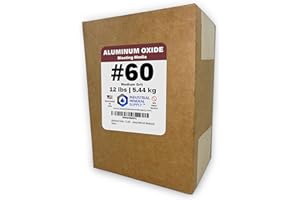 INDUSTRIAL MINERAL SUPPLY Aluminum Oxide - 12 LBS - Sand Blasting Abrasive Media for Sandblasters, Sandblast Guns and Blast Cabinets (#60 Grit (Medium))