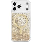 Case-Mate iPhone 17 Pro Max Case [Compatible with MagSafe] - Liquid Glitter Phone Case with 12ft Drop Protection - Premium Magnetic Cover for iPhone 17 Pro Max - Gold Waterfall