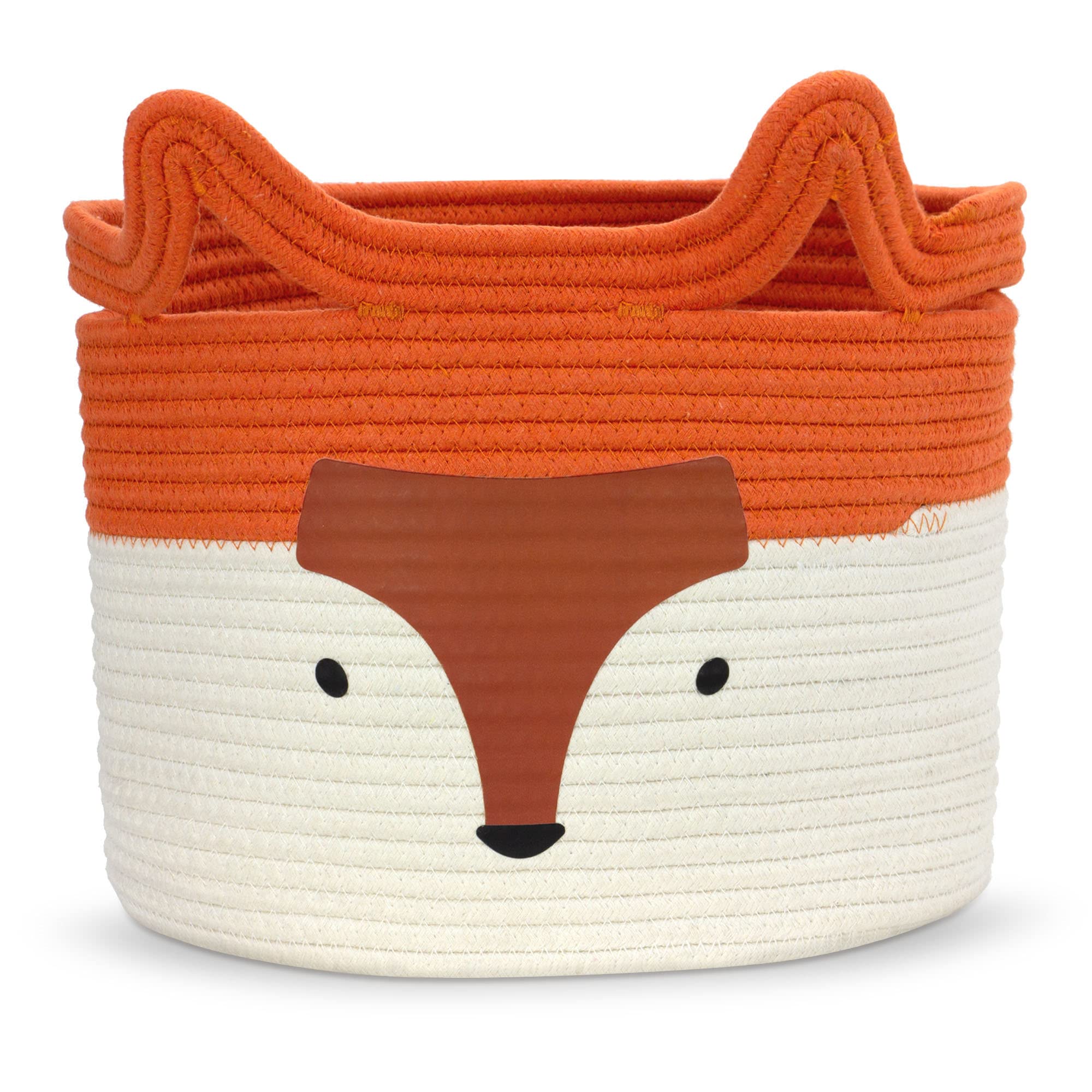 Goodheim Children's Storage Basket Made of Cotton for Toys and Laundry, Laundry Basket and Toy Basket in One, Children's Room Decoration Fox