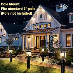 APOTO Dusk to Dawn Outdoor Post Lights, Waterproof