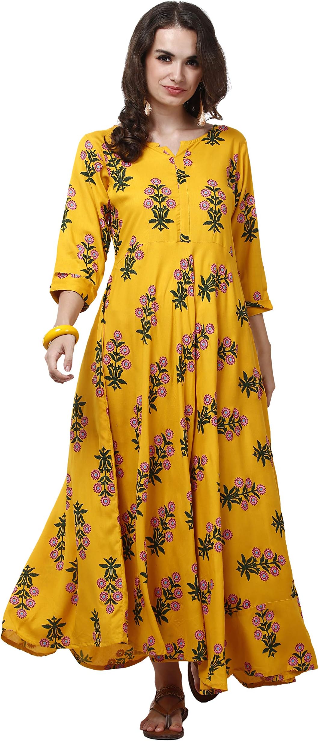 VGANG Women's Cotton Anarkali Kurta