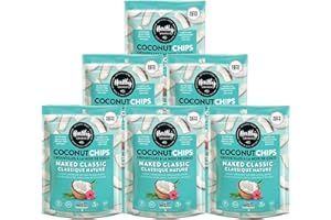 Healthy Crunch - Coconut Chips - Classic Plain - 6 units x 100 grams - Light Undressed Nut-Free - Natural Blend - School Appr