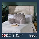 icon Teddy Bear Fluffy Fleece Large Cuddle Cushion Reading Back Support view 3