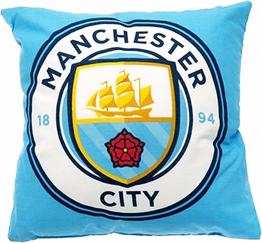 Manchester City Official Amazon.com: Manchester City FC Official Crest Design Cushion (One Size