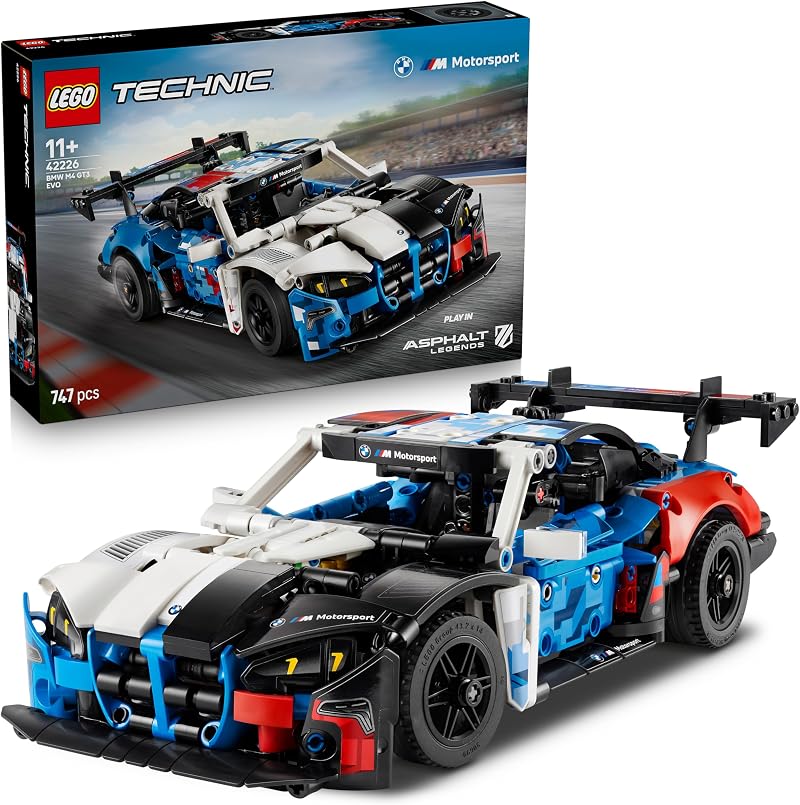 LEGO Technic BMW M4 GT3 EVO Race Car 42226 Building Kit with V6 Engine