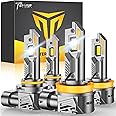 Termitor 9005 H11 Bulbs Combo, 9005/HB3 H11/H9/H8 LED Bulbs 800% 60000LM Super Bright 6500K Cool White Fog Lights Bulbs and Off-Road Lights, 5 Mins Plug-N-Play, Pack of 4