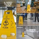 TDBS Wet Floor Sign A-Frame 60 cm 23.5 in Portable Caution Yellow view 7