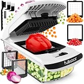 Fullstar Pro Original Vegetable Chopper Kitchen Prep Tool | Multi-Blade Veggie Chopper, 5-Cup Container, Onion &amp; Food Cutter, Dicer, Dishwasher Safe Kitchen Gadgets &amp; Essentials