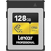 Lexar Professional 128GB CFexpress Type B Memory Card, Up To 1750MB/s Read, Raw 4K Video Recording, Supports PCIe 3.0 and NVMe (LCFX10-128CRBNA)
