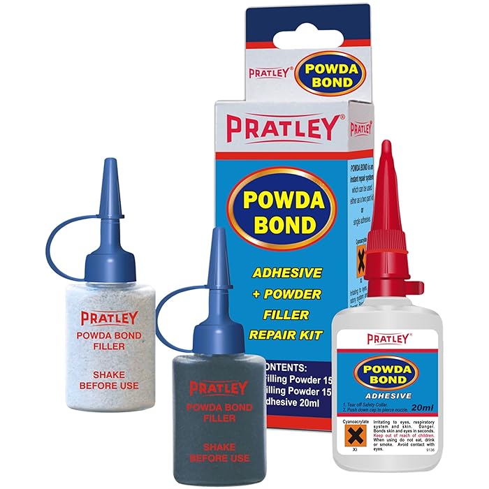 Plastic Glue - Acrylic Repair, Auto Body Filler and Bumper Repair Kit - Bonding Adhesive for Radiators, Headlights, Most Plastics, Metal, Glass, Fiberglass and More