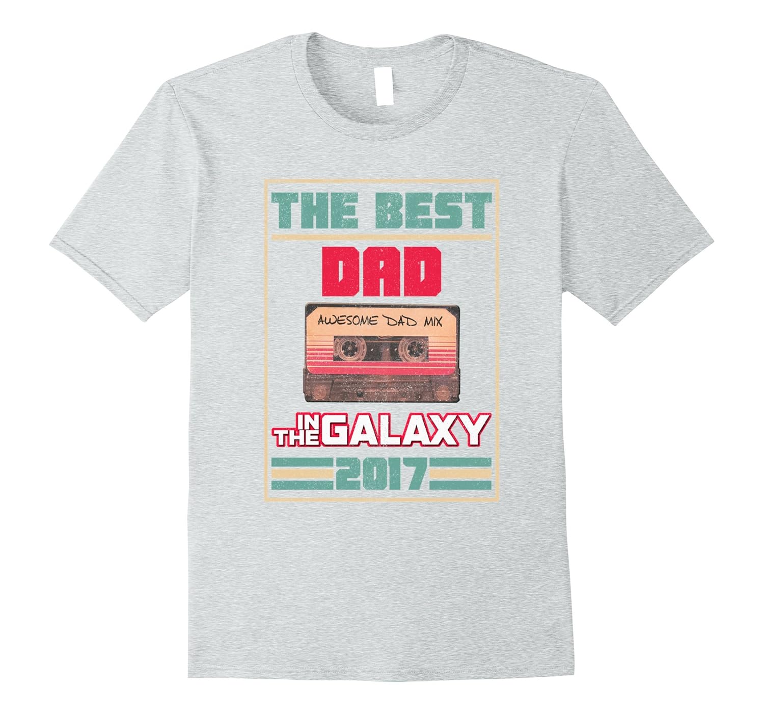 Best Dad In The Galaxy Funny Birthday Gift Vintage T-Shirt-anz