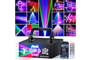 KeoBin APP DJ Laser Lights Professional - 200+ 3D RGB Animation Laser Light Show, Hand Drawing, Custom Patterns, Sound Active