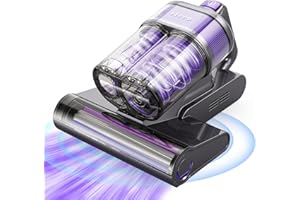 FEPPO Mattress Vacuum Cleaner, 4-in-1 Bed Vacuum Cleaner PRO, 16KPa Handheld Vacuums with 253.7nm UV-C Light, 40,000 Beats/Min Tapping, 140°F Hot Air, HEPA Filter for Bed, Sofa, Crib(Corded, 550W)