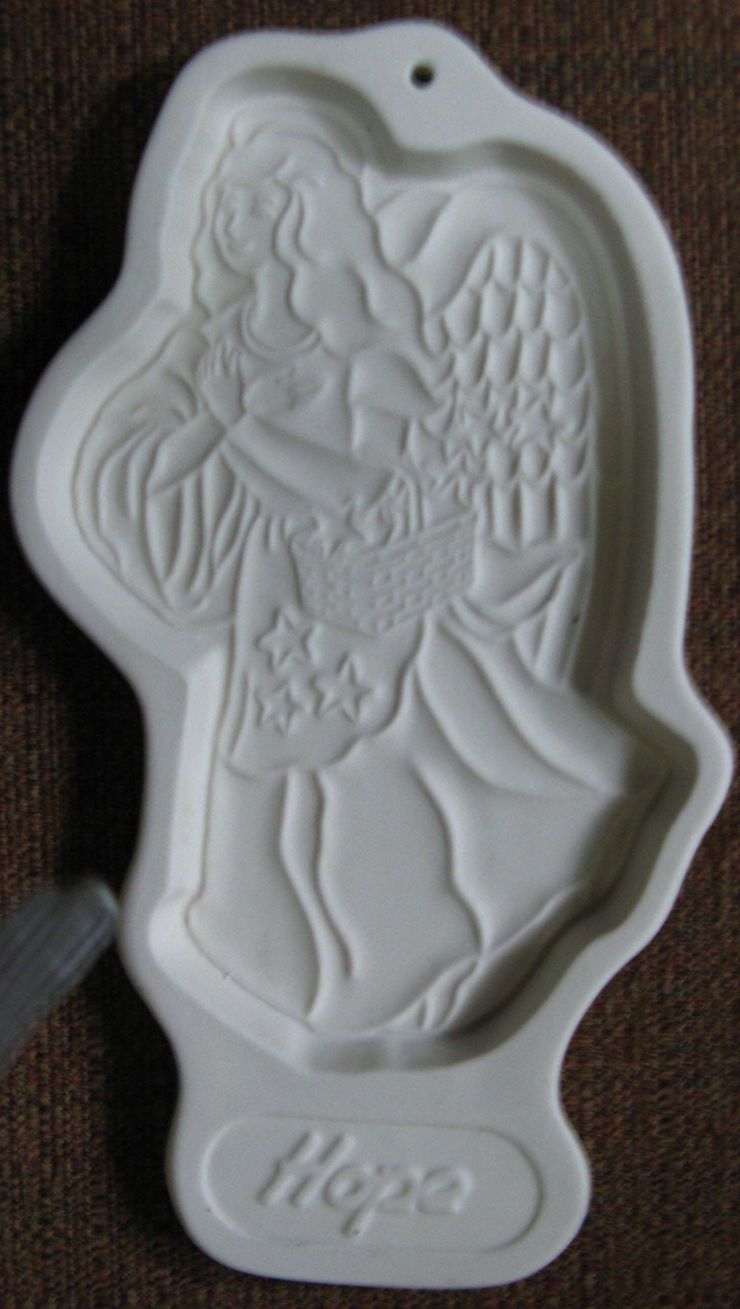 Longaberger Pottery 1994 Angel Series Hope Cookie Mold by Longaberger