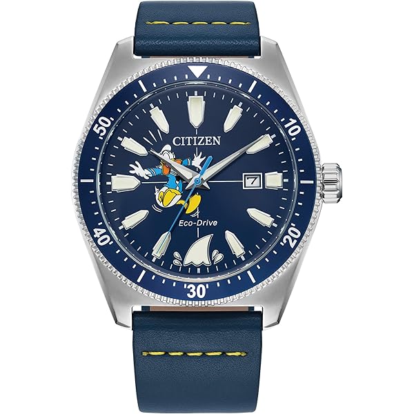 Amazon.com: Citizen Eco-Drive Men's Disney Donald Duck Watch, Blue