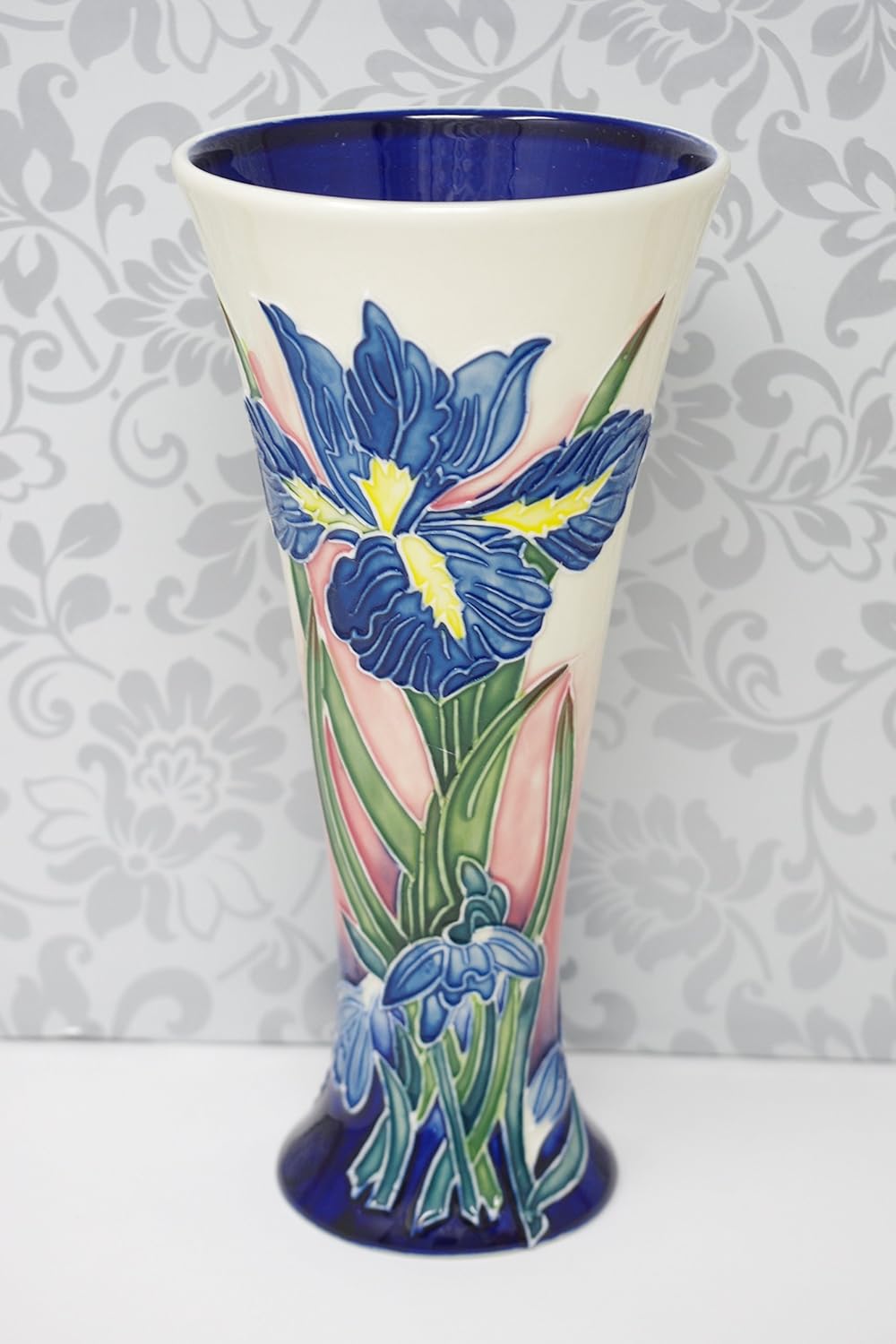 OLD TUPTON WARE IRIS VASE 8" 210X95X95 TW1298, White, 8 inches - Image 4