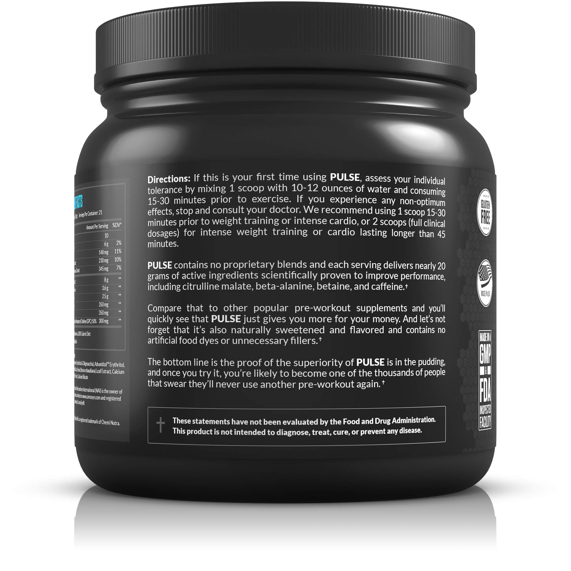 Legion Pulse Pre Workout Supplement All Natural Nitric Oxide