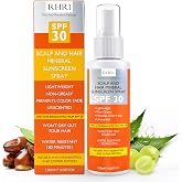 Hair Sunscreen Spray SPF 30, Scalp Sunscreen for Hair &amp; Scalp Non Greasy | Heat Protection Spray for Hair, Non-Greasy UV Protection, Heat Protectant Helps Prevent Color Fade &amp; Dryness, Beach SunBlock