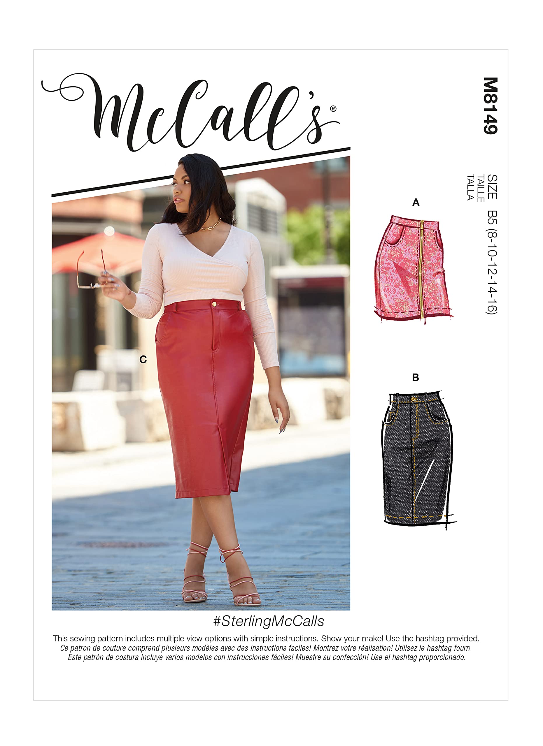 McCall's M8149RR 18W-20W-22W-24W Misses/Plus Size Skirt/Pants