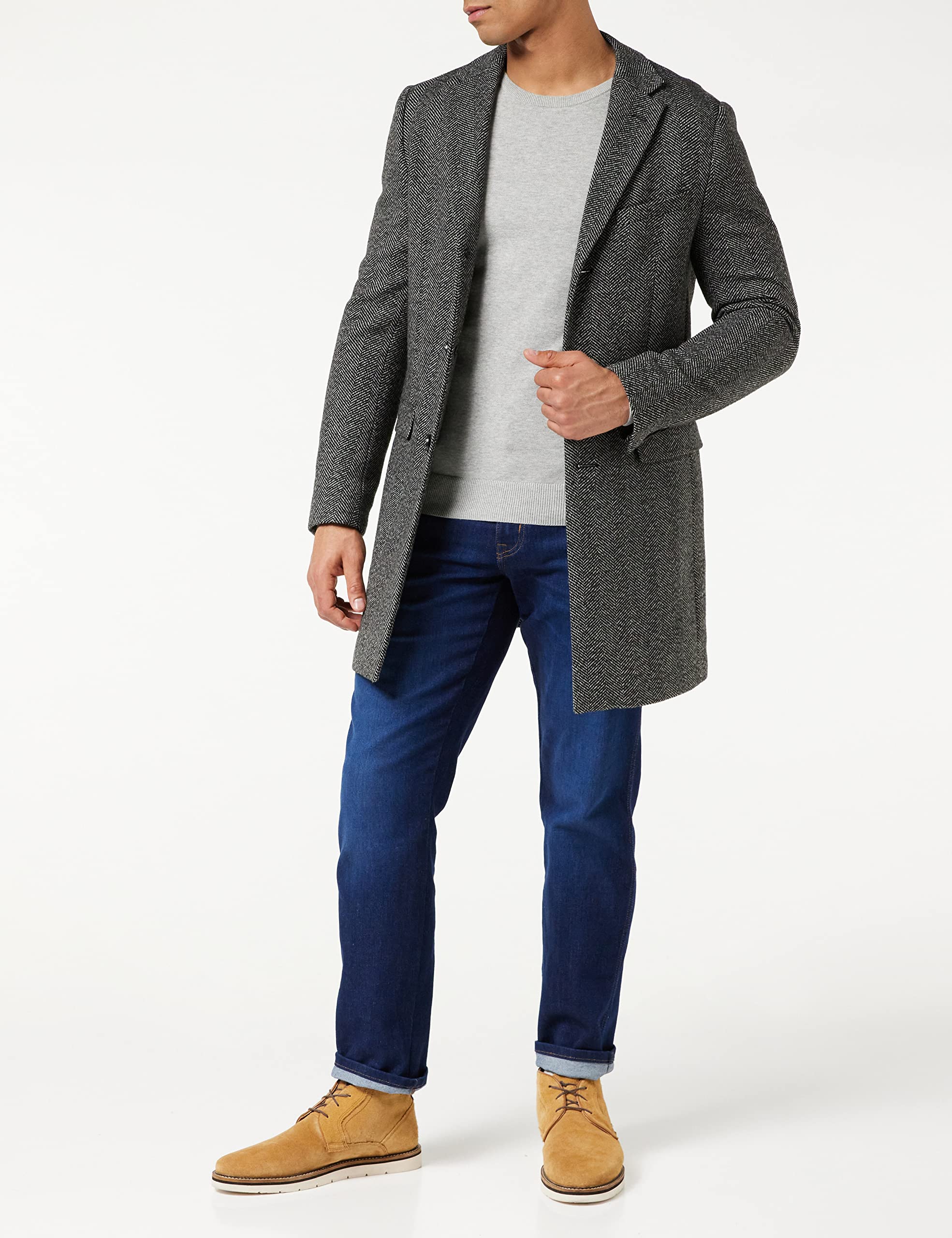 TOM TAILOR Herren Basic Strickpullover mit Crewneck 3