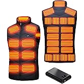 ALTWEIWEN Heated Down Vest for Men and Women with Power Bank,16000mAh Battery 27 Graphene Heating Element