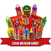 Lucas Mexican Candy Mix (14 Count) Variety of Sour, Sweet, Spicy, Include Lucas Skwinkles, Pelucas, Lucas Muecas, Baby Lucas, Gusano, Salsagheti by LookOn