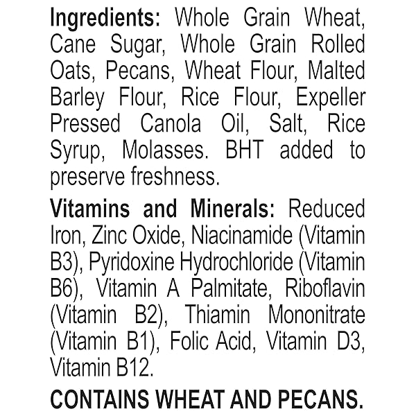 GREAT GRAINS CRUNCHY PECANS BREAKFAST CEREAL FOR ADULTS, CRISPY FLAKES AND GRANOLA CLUSTERS, NON-GMO, HEART HEALTHY, MADE WITH WHOLE GRAIN, 16 OZ BOX