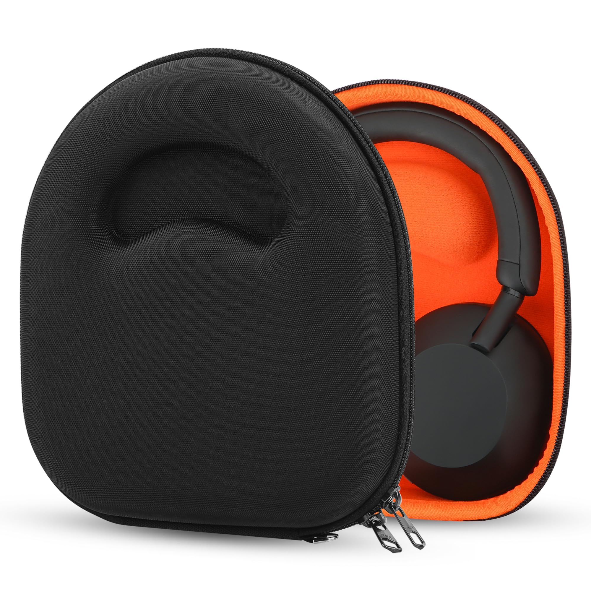 Geekria Shield Headphones Case Compatible with Sony WH-1000XM5, WH-1000XM4, MDR-XB950BT, WH-CH720N, Replacement Hard Shell Travel Carrying Bag with Cable Storage (Black)