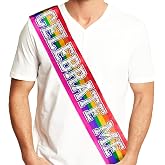 Gay Birthday Sash - Rainbow PREMIUM GRADE SATIN Birthday Celebration Sash - Pride Month Decorations