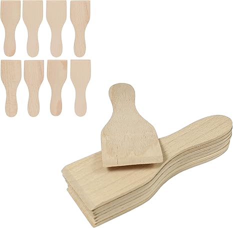 Lot De 8 Spatules A Raclette En Bois De Hetre 13 Cm Amazon Fr Cuisine Maison