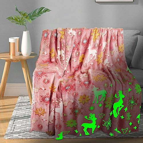 TEHALK Glow in The Dark Blankets for Boys Dinosaur Blanket for