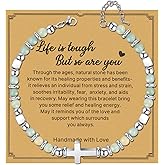 KORATER Cross Bracelet for Women, Christian Gifts for Women Confirmation Baptism Easter Gifts Unique Gift for Friends Mom Sister in Christ Niece Birthday Christmas