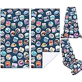 Hahafelt 2 Pack Car Seat Towel Covers Athletic Running Towel Performance Microfiber Post Workout Sweat Washable Cover Non Slip for Seat Outdoor Sport (National Park)