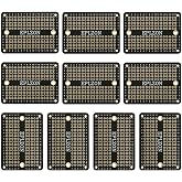 EPLZON Solderable Breadboard Mini PCB Board Gold-Plated Solder Breadboard for DIY Electronics Projects Apply to Soldering Projects 2.0"x1.5" Mixed Color(Pack of 10 Pcs,Black)