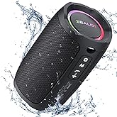 ZEALOT Portable Speaker 20W, Bluetooth Speaker Waterproof, Bocinas Bluetooth, IPX6 Waterproof, Wireless Pair, Clear Stereo Audio/BT5.2/ RGB Light/USB/TF, for Home/Outdoor/Beach